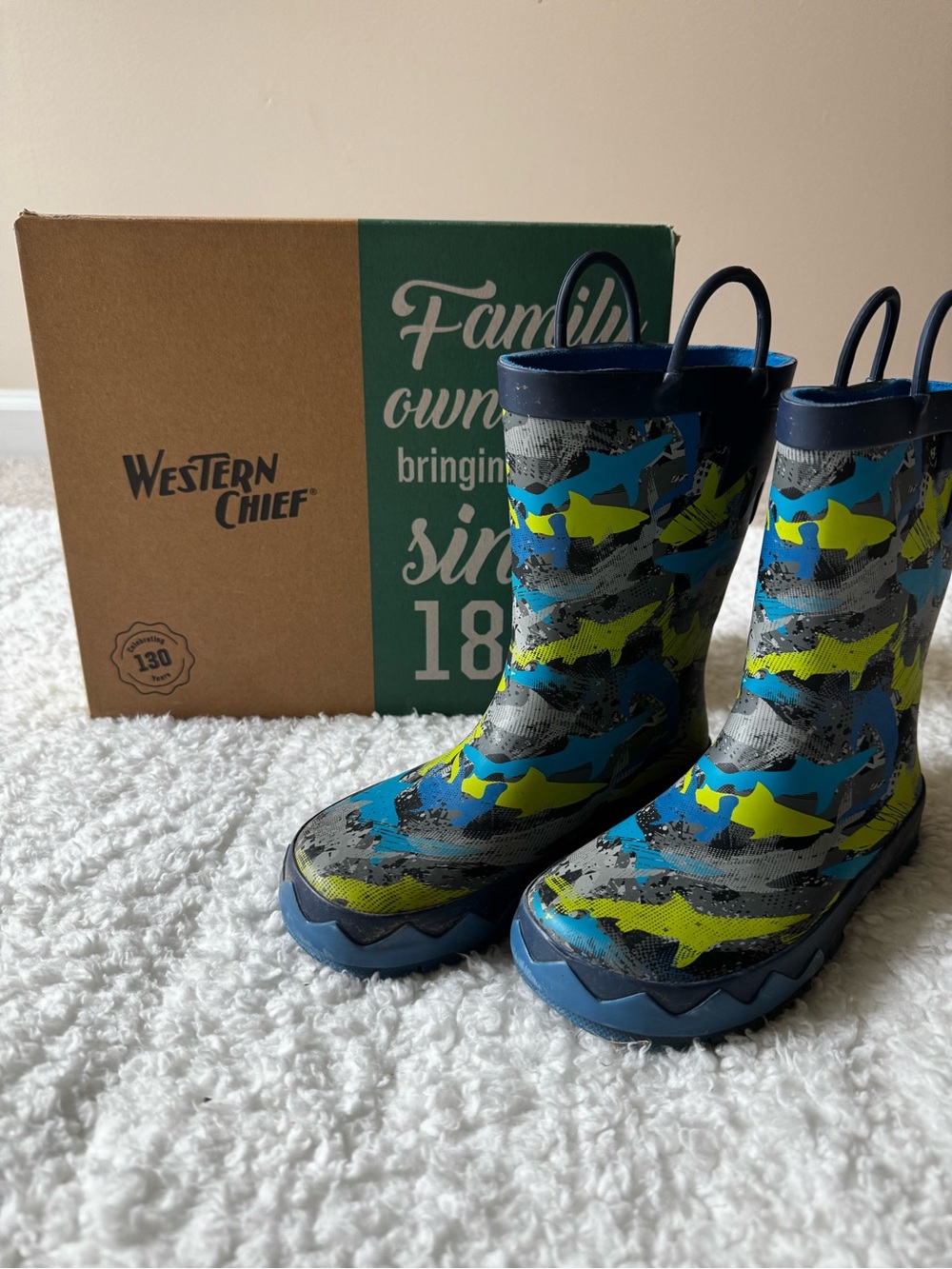 Western Chief boys shark rainboots